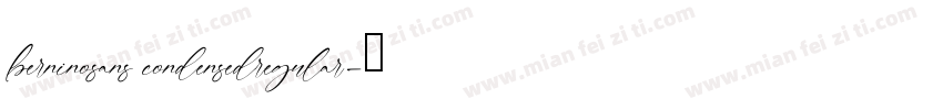 berninosans condensedregular字体转换